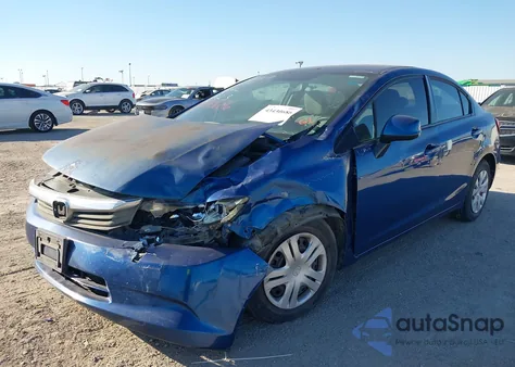 2012 Honda Civic Lx из США, поврежденный, VIN 2HGFB2F53CH513022